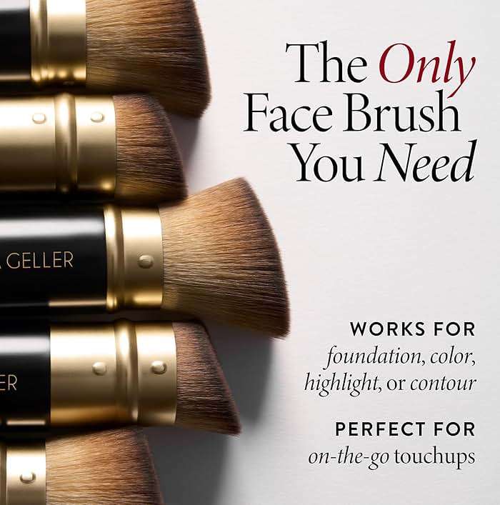 LAURA GELLER NEW YORK Cosmetic Professional Makeup Brushes - Cruelty-Free 02 Retractable Angled Kabuki Brush - Image 4