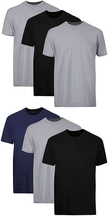 Hanes Men's Undershirt Packs, Stay-Tucked Soft Cotton Undershirts, Best Undershirts for Men, White/Black/Asstd Multipacks - Image 1
