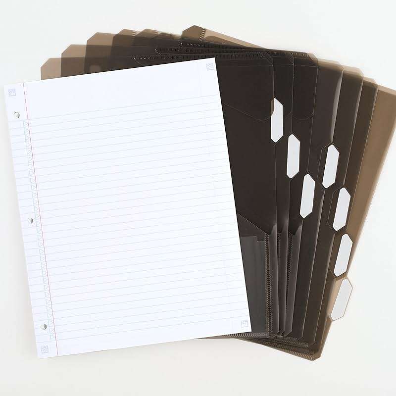 Five Star Flex Refillable Notebook + Study App, College Ruled Paper and 1-1/2 Inch TechLock Ring Binder with Pockets, Tabs and Dividers, 300 Sheet Capacity, Black (29324AA2) - Image 7