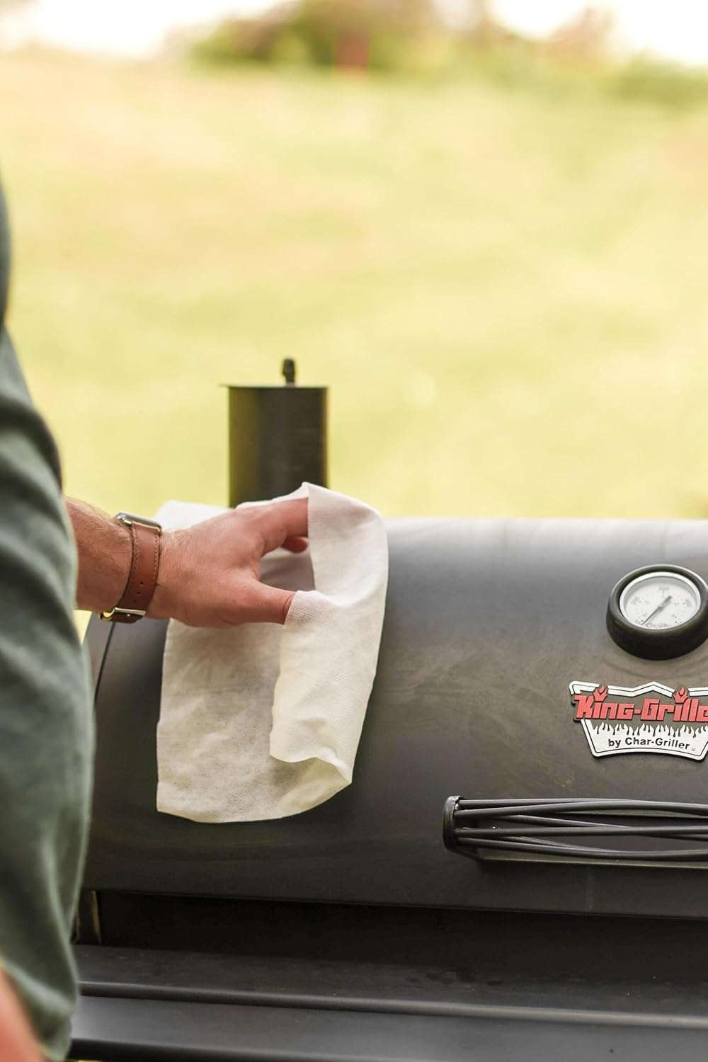 Crocodile Cloth Grill - 80 (15" x 10") Plant-based Cleaning Wipes. Safe on Skin & Multiple Surfaces. Infused with Aloe & Vitamin E. Large, Pre-Moistened & Absorbent. - Image 8