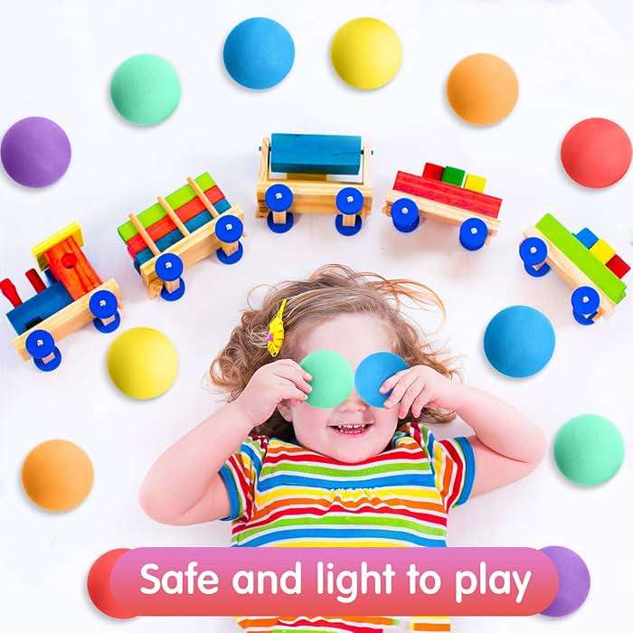 Gejoy 24 Pieces Soft Foam Balls Bulk Lightweight Mini Balls for Safe Indoor Toys Fun Assorted Colors Sponge Balls Birthday Party Favors Bag Gifts for Boys and Girls - Image 7