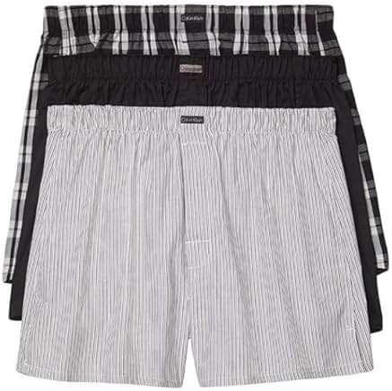 Calvin Klein Men's Underwear Cotton Classics 3-pack Woven Boxer - Image 1