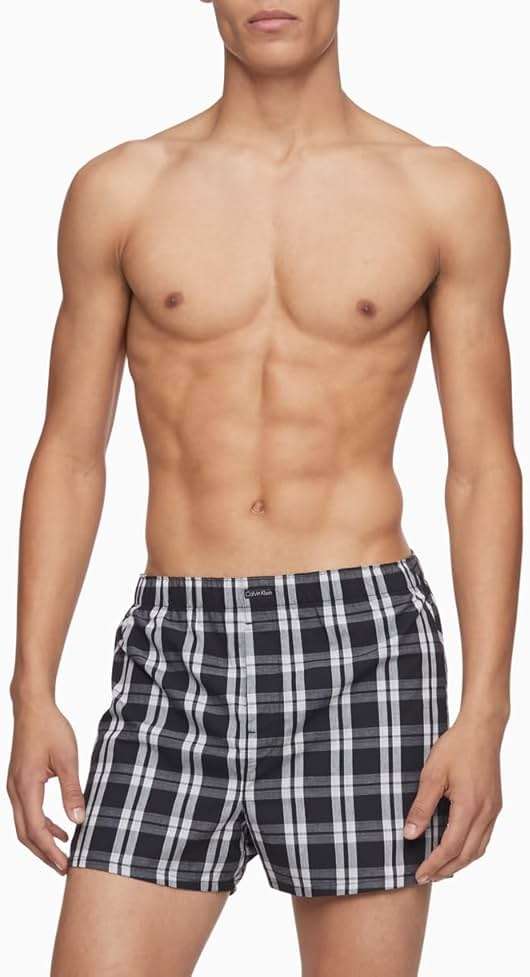 Calvin Klein Men's Underwear Cotton Classics 3-pack Woven Boxer - Image 2