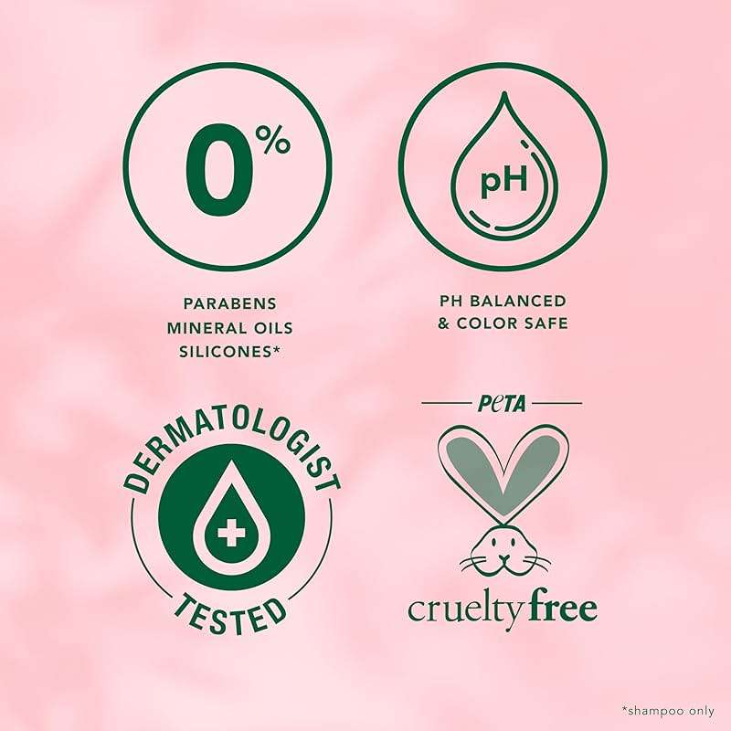 Herbal Essences Shampoo & Conditioner Set, Rose Hips - Smooth Collection, Paraben-Free, Color-Safe, Shiny Hair with Jojoba & Vitamin E, 29.2 Fl Oz Each, 2-Pack - Image 4