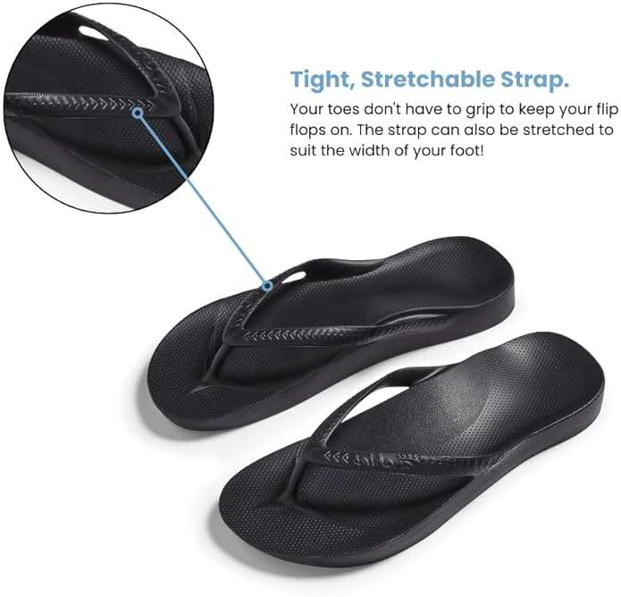Archies Arch Support Flip Flops for Men & Women – Orthotic Sandals for Plantar Fasciitis Relief – Lightweight, Cushioning, Shock-Absorbing Thong Sandals for Walking, Foot Pain & All-Day Comfort - Image 8
