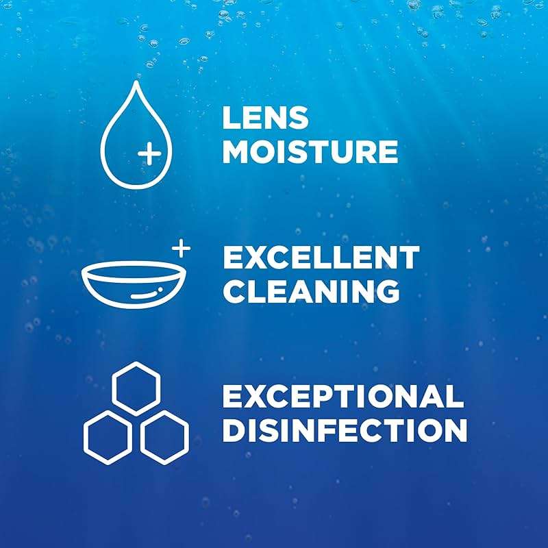Renu Contact Lens Solution, Advanced Formula, Multi-Purpose Solution with Lens Case, Gently Cleans, Disinfects, Moisturizes & Hydrates Soft Lenses, 16 Fl Oz (Pack of 2) + Travel Size 2 Fl Oz - Image 3