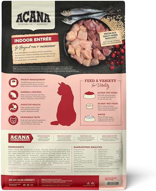 ACANA Dry Cat Food for Indoor Cats Indoor Entrée Chicken Turkey Whole Herring and Rabbit 4lb Bag - Image 2
