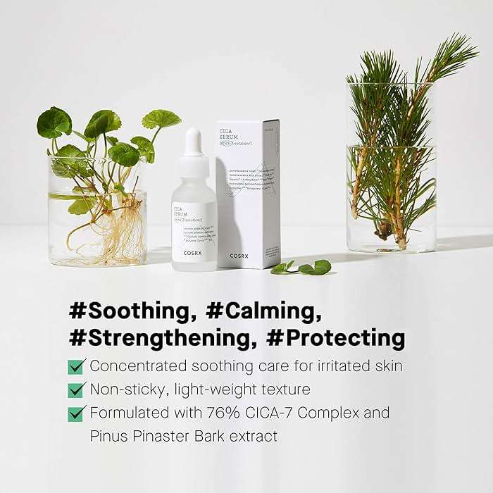 COSRX Pure Fit Cica Serum 1 fl.oz/30ml, Centella Asiatica Extract, Soothing, Calming, Protecting, Animal Testing Free, Korean Skin Care - Image 2