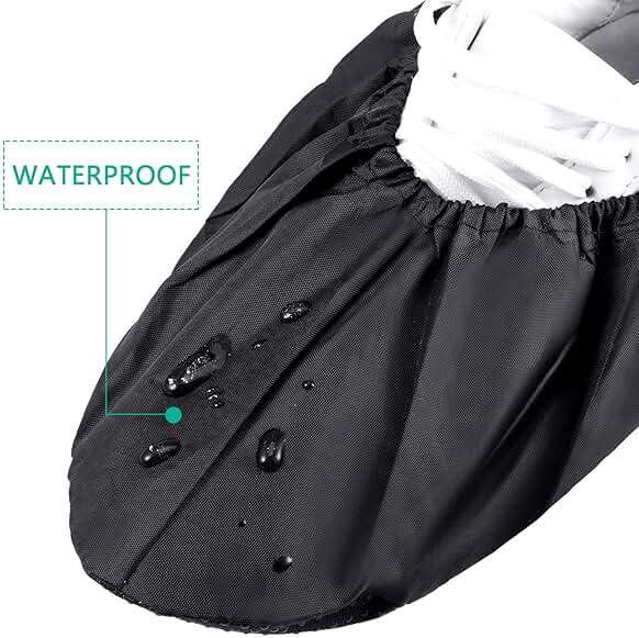 Frienda 8 Pairs Non Slip Reusable Shoe Covers Waterproof Boot Covers for Household Carpet Floor Protection Machine Washable(Large) - Image 3