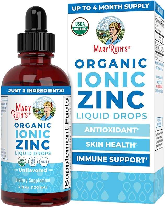 MaryRuth's Organic Liquid Zinc Supplement for Kids & Adults | Immune Support | Skin Health | Antioxidant | Cellular Metabolism | Zinc Sulfate | Vegan | Non-GMO | Sugar Free | Gluten Free | 4 oz - Image 1