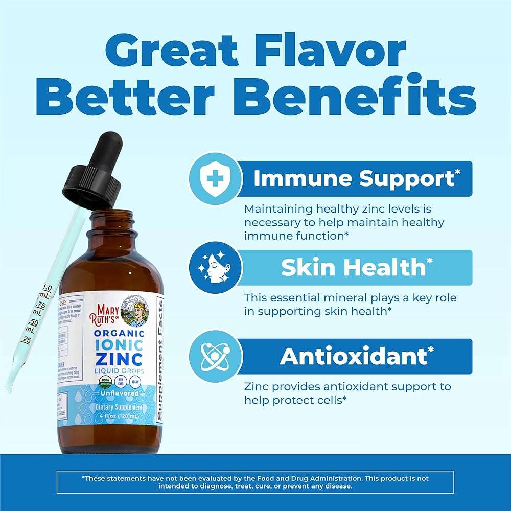 MaryRuth's Organic Liquid Zinc Supplement for Kids & Adults | Immune Support | Skin Health | Antioxidant | Cellular Metabolism | Zinc Sulfate | Vegan | Non-GMO | Sugar Free | Gluten Free | 4 oz - Image 4