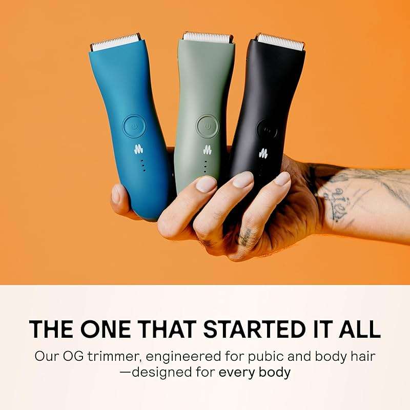 MERIDIAN The Trimmer Original - Body Hair Trimmer for Men, Electric Shaver for Pubic Hair, Chest, Legs & Bikini, Waterproof & Rechargeable, Sage - Image 8