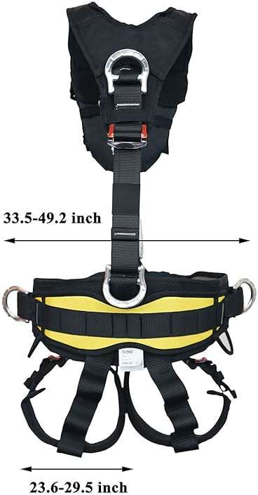 SOB Full Body Climbing Harness Can Be Inverted Thicken Widen Protect Waist Safety Harness Tree Work Rock Climbing Mountaineering Rescuing Work at Height - Image 2
