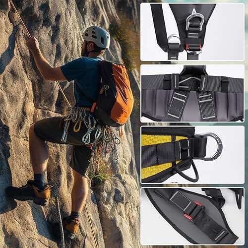 SOB Full Body Climbing Harness Can Be Inverted Thicken Widen Protect Waist Safety Harness Tree Work Rock Climbing Mountaineering Rescuing Work at Height - Image 4