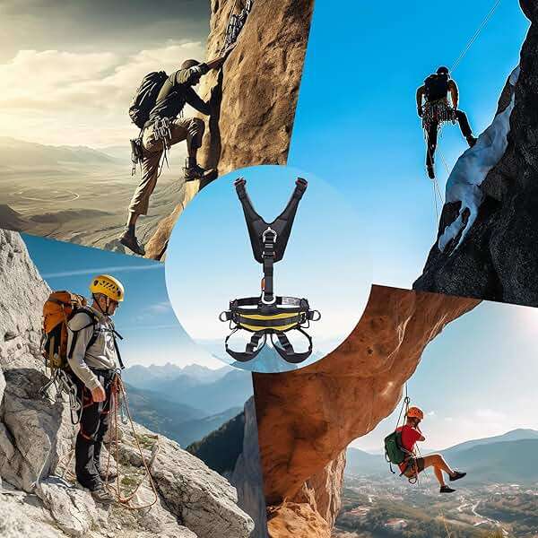 SOB Full Body Climbing Harness Can Be Inverted Thicken Widen Protect Waist Safety Harness Tree Work Rock Climbing Mountaineering Rescuing Work at Height - Image 8