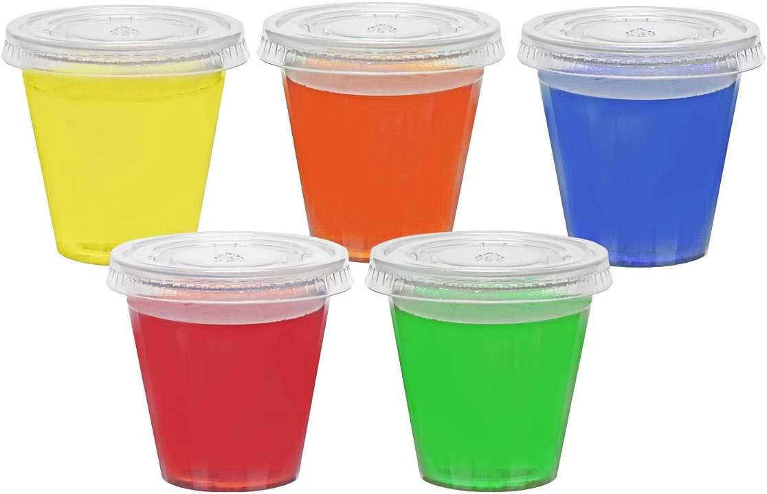 Party Essentials Squeezable Plastic Gelatin/Jello Shot Glasses/Portion Souffle Cups/Condiment Sauce Containers with Lids, 100 Sets, 2 oz. Clear - Image 6