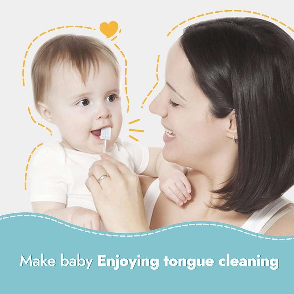 Papablic Baby Tongue Cleaner, Baby Oral Cleaner, Disposable Infant Mouth Cleaner Newborn, Upgrade Gum Cleaner with Paper Handle for Infants Ages 0-2 Years, 40 Pack - Image 6