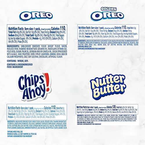 OREO Original, OREO Golden, CHIPS AHOY! & Nutter Butter Cookie Snacks Variety Pack, 56 Snack Packs (2 Cookies Per Pack) - Image 2