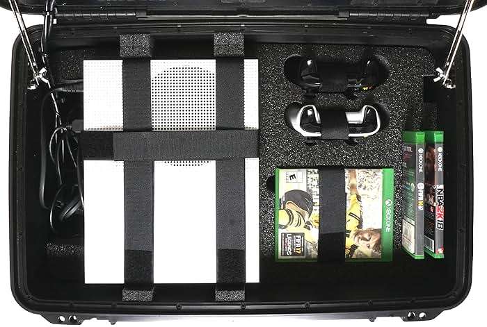 Case Club Gaming Station fits Xbox One X/S. Portable Gaming Station with Built-in 24" 1080p Monitor, Storage for Controllers, Games, and Included Speakers (Xbox & Accessories Not Included) - Image 2