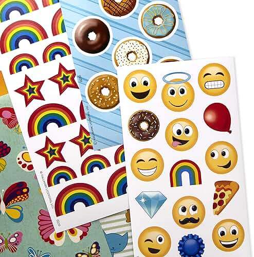 Hallmark Stickers for Kids (Pack of 258 Stickers, 16 Sheets—Mermaids, Rainbows, Hearts, Dogs, Cats, Donuts) - Image 5