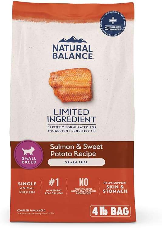 Natural Balance Limited Ingredient Adult Dry Dog Food - Balanced Nutrition for Small Breeds - Grain-Free, Soy-Free Recipe - Limited Ingredient Formula - 4 lb - Reserve Sweet Potato & Bison Recipe - Image 1