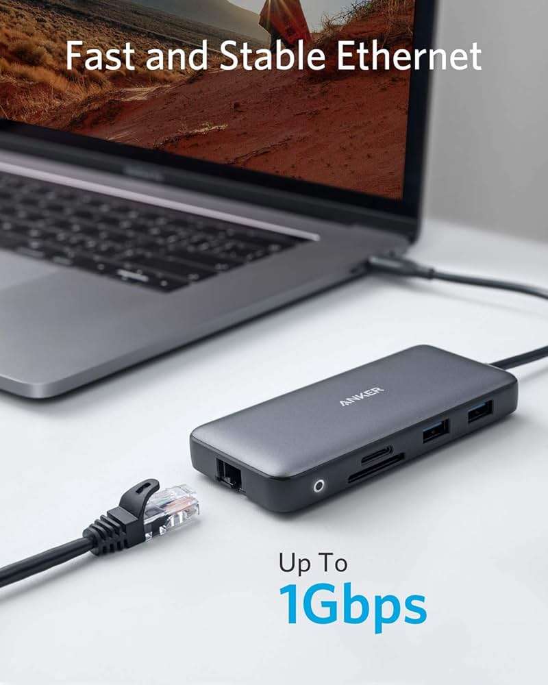 Anker Laptop Docking Station Dual Monitor, 8-in-1 USB C Hub, 4K Dual Monitor with 2 HDMI, 1 Gbps Ethernet Hub, 85W Power Delivery, SD Card Reader, for XPS and More (Charger not Included) - Image 7