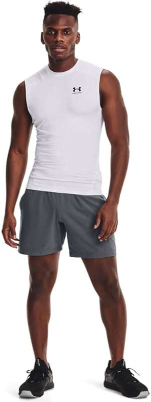 Under Armour Men's HeatGear Compression Sleeveless T-Shirt - Image 3