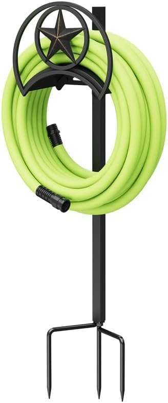 GOFORWILD Garden Hose Holder, Star Decorative, Durable Wall Hose Hanger, Hose Reel, Holds 125-Feet of 5/8-Inch Hose, Made of Gauge Steel - Image 5