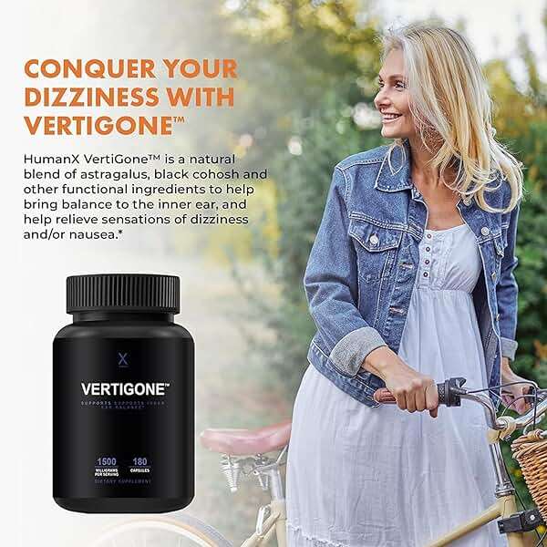 HUMANX VertiGone - Vertigo Relief - Time-Tested Ingredients - Ancient Natural Inner Ear Balance Supplement - Relieves Dizziness, Nausea, Spinning & Swaying Sensations - Non GMO - Dizzy Aid Pills - Image 4