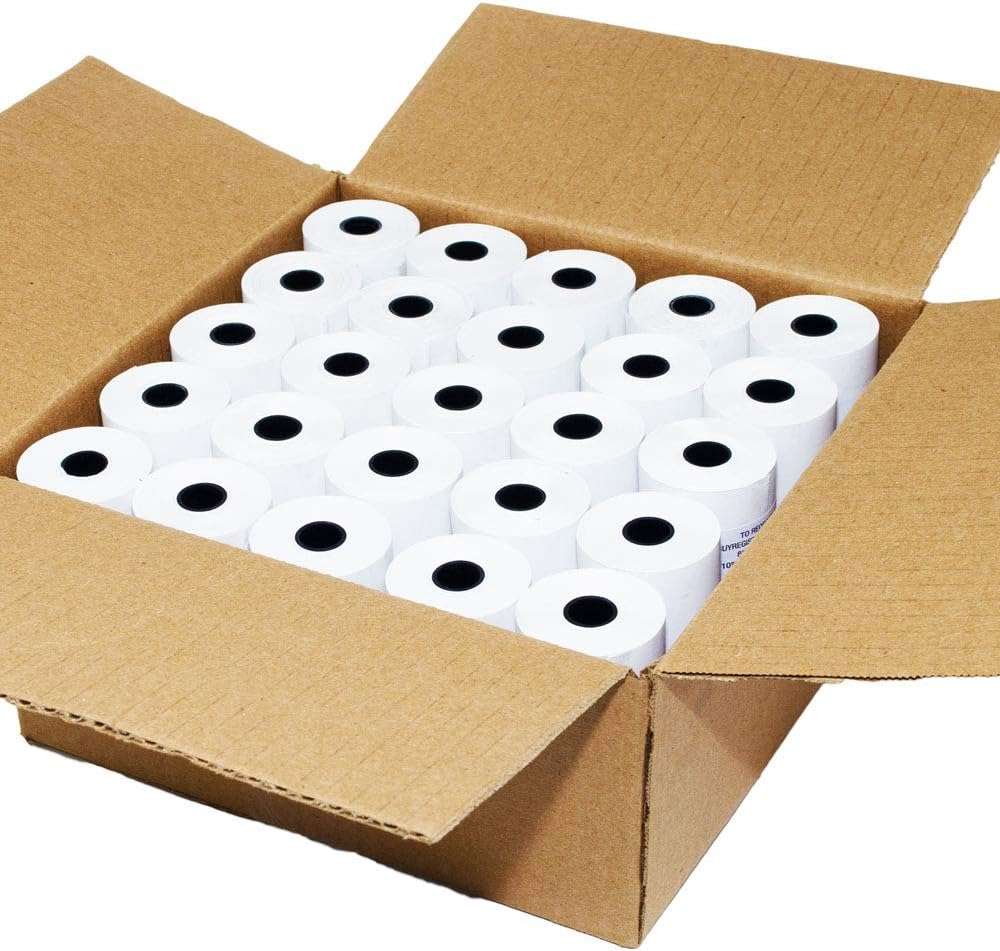 (5 Packs of 10 Rolls) 2 1/4 x 55 thermal paper rolls (50 Rolls - 55 GSM) Specially made for Clover Flex Mini, Square Terminal, Ingenico VX 520, PMC05262 Credit Card Receipt Paper - Image 4