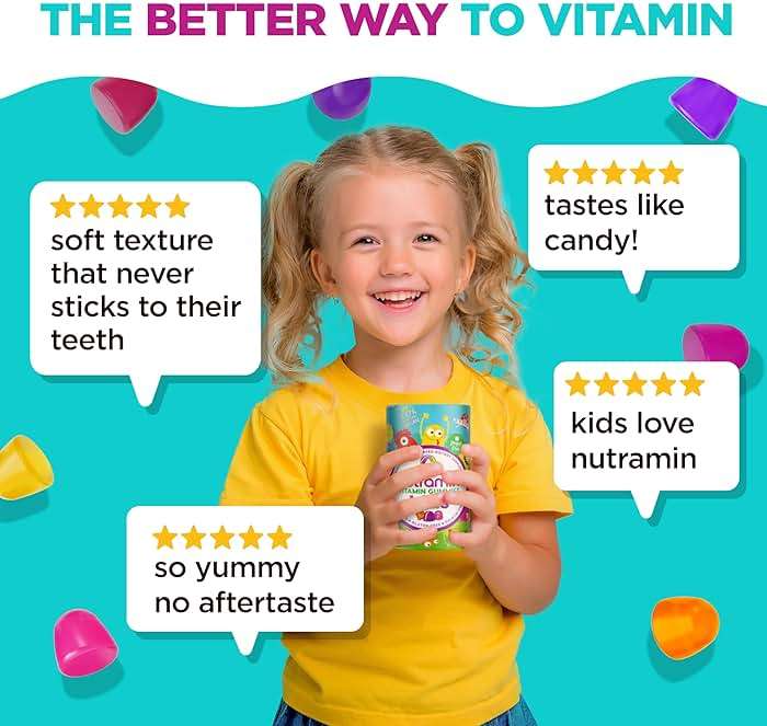 Nutracelle NUTRAMIN Sugar-Free, Allergen-Free 100% Vegan Gummy Multivitamins for Kids - Great Tasting Natural Gummies Your Kids Will Love - 90 Count Bottle - Image 7