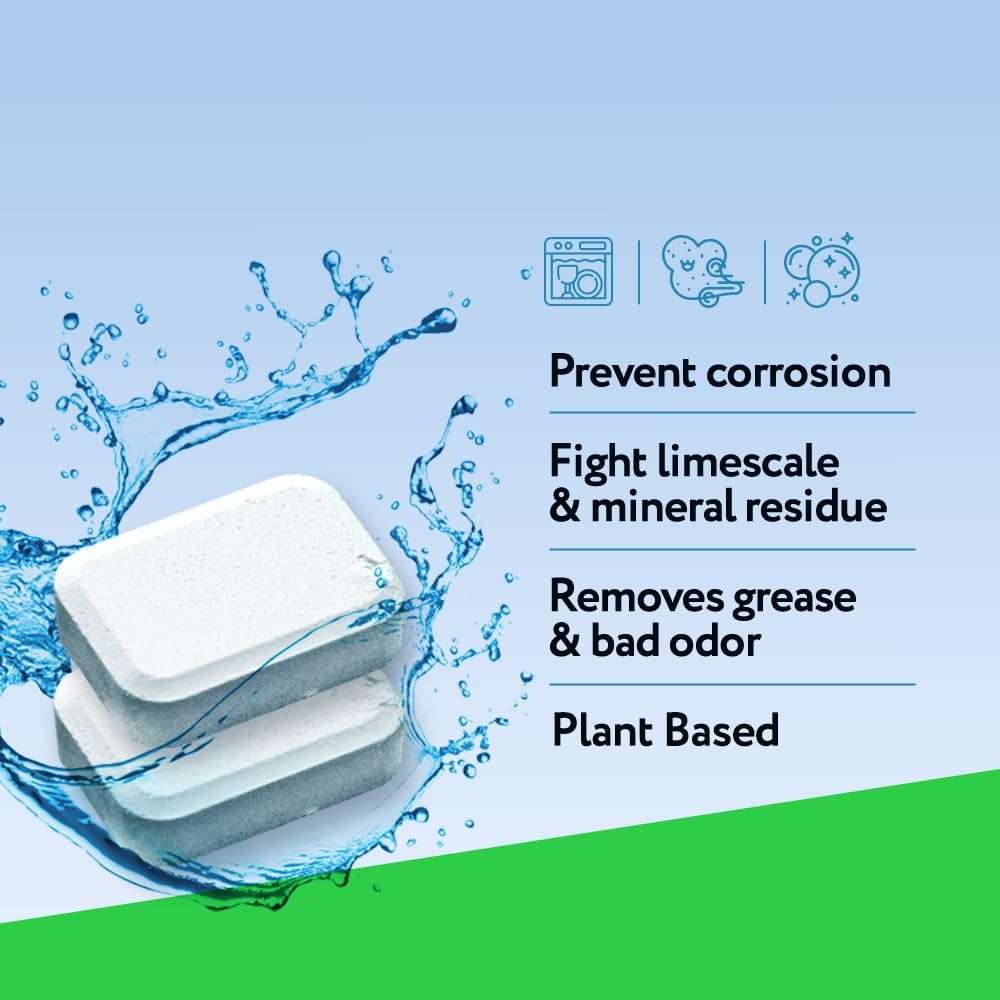 XROM Dishwasher Cleaner Tablets, Plant Based, Deep Clean and Descaler, Removes Odors & Hard Water Stains, 6 Treatments. - Image 7