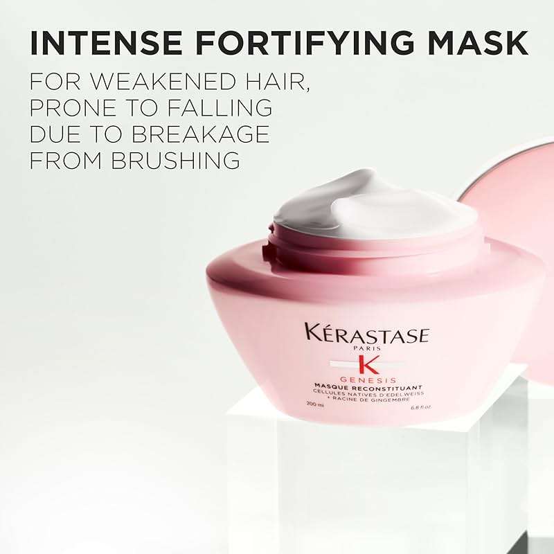 KERASTASE Genesis Hair Mask | Anti-Breakage & Strengthening For Weak or Damaged Hair | Nourishes, Detangles, and Hydrates Hair | For Weakened Hair | Masque Reconstituant | 6.8 Fl Oz - Image 2