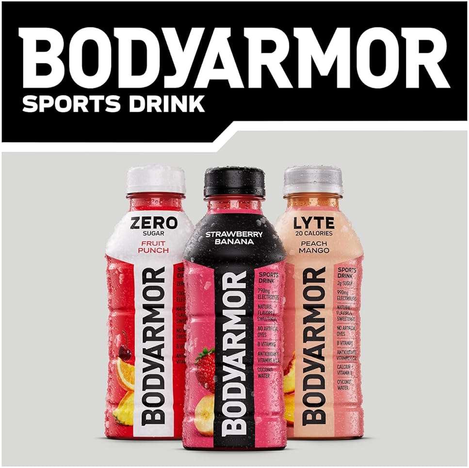 BODYARMOR LYTE, Peach Mango, Electrolyte Drink, 15 Calories, 12 Fl Oz Bottles (8 Pack), Coconut Water Sports Drink, Natural Flavor & B Vitamins - Image 9