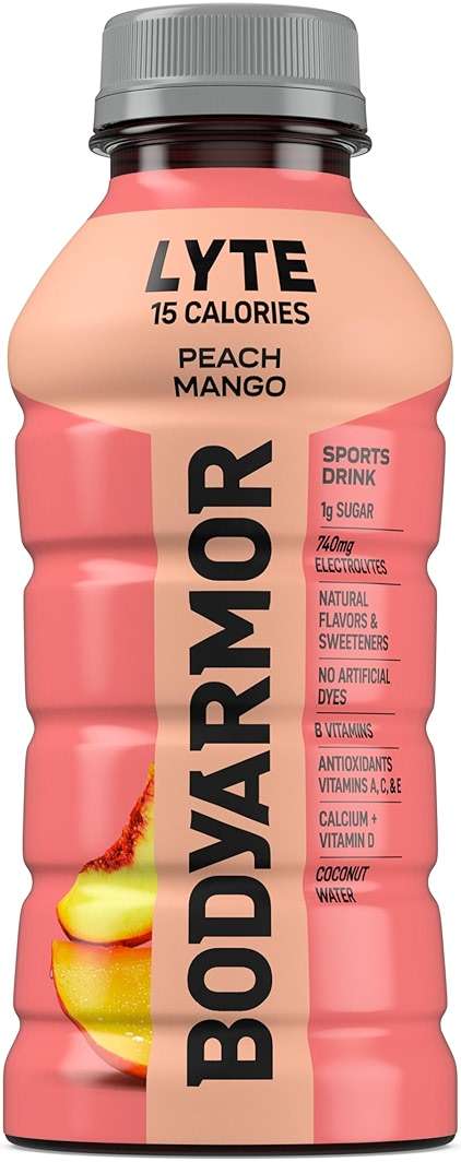 BODYARMOR LYTE, Peach Mango, Electrolyte Drink, 15 Calories, 12 Fl Oz Bottles (8 Pack), Coconut Water Sports Drink, Natural Flavor & B Vitamins - Image 10
