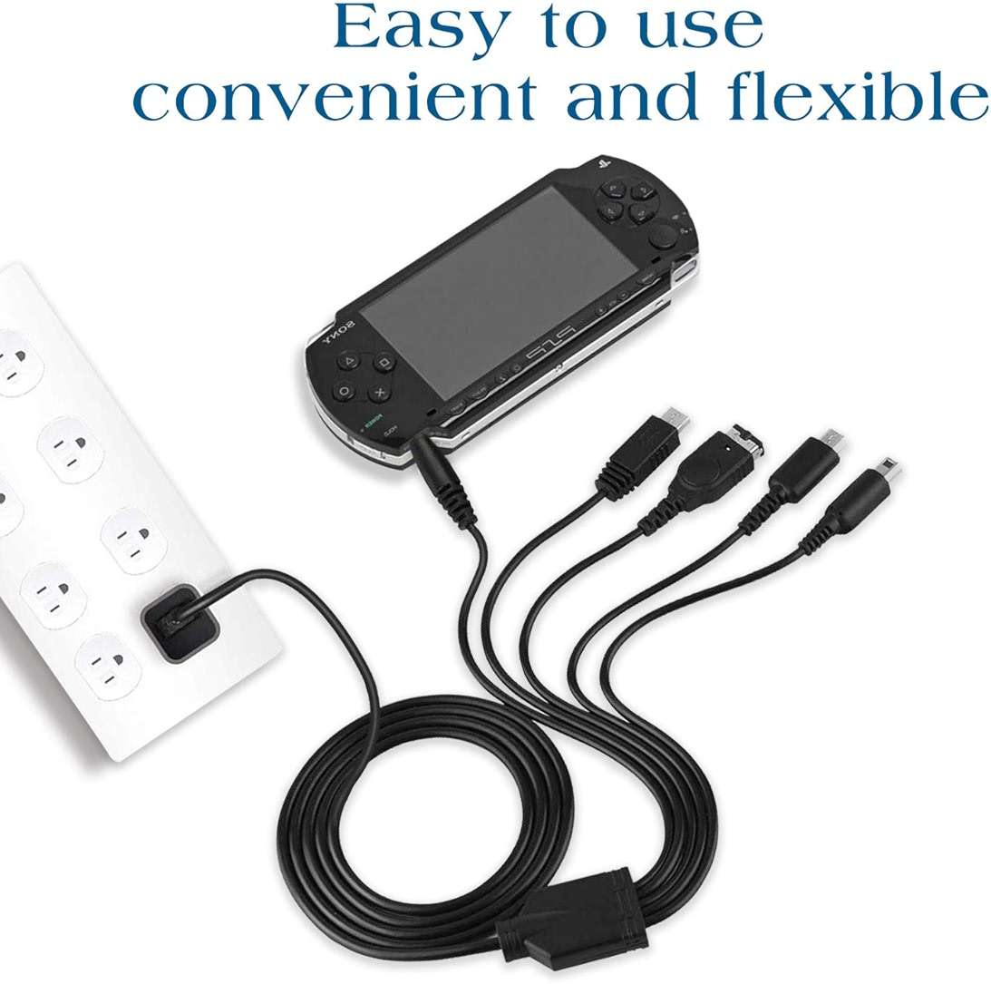 Xahpower 5 in 1 USB Charger Cable for Nintendo DS Lite, 3DS, DS and Gameboy Advance SP/PSP 1000/2000/3000 - Image 6