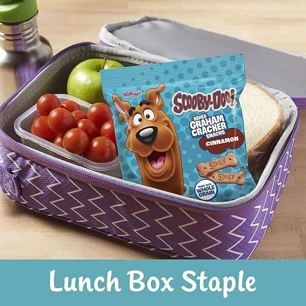 Kellogg's Scooby-Doo! Graham Cracker Snacks, Cinnamon, Made with Whole Grain, (1 Oz Bag), 40 Bags - Image 6