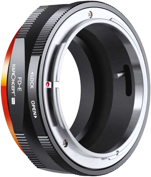 K&F CONCEPT FD to E Mount Lens Mount Adapter Plus, Manual FD FL Lens Adapter with Matting Varnish Design Compatible with Sony E Mount Cameras - Image 1