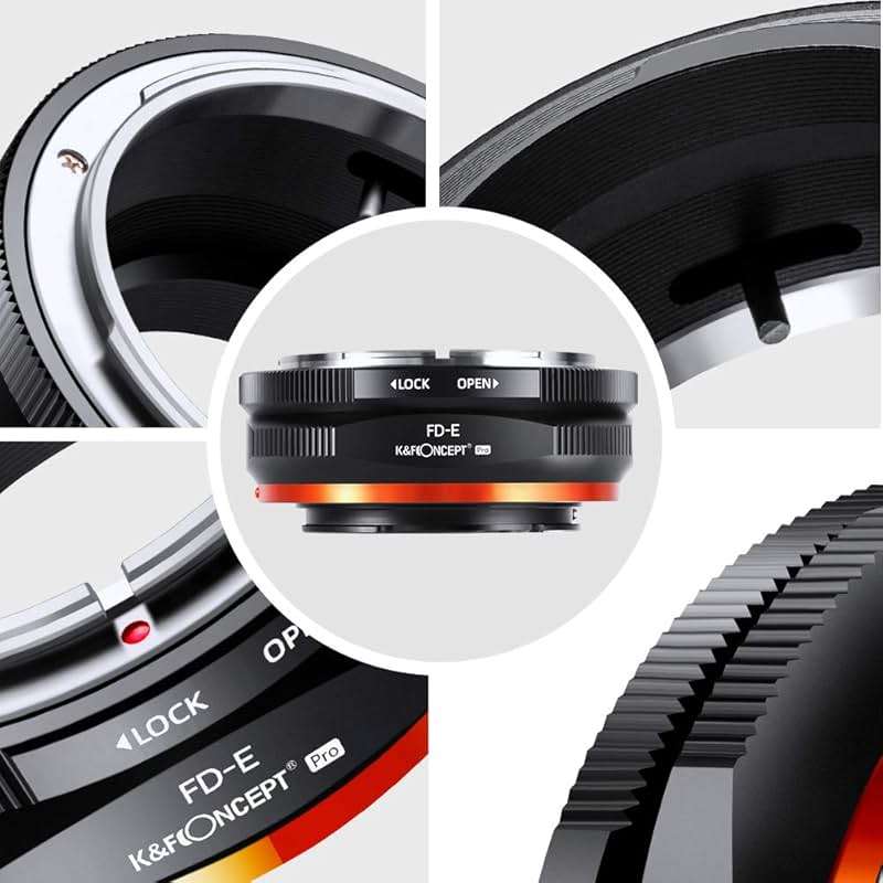 K&F CONCEPT FD to E Mount Lens Mount Adapter Plus, Manual FD FL Lens Adapter with Matting Varnish Design Compatible with Sony E Mount Cameras - Image 8