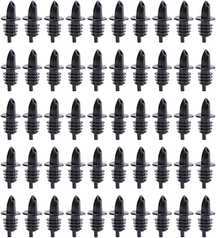 Hedume 50 Pack Bottle Pourers, Free Flow Pourers, Liquor Bottle Pourer Perfect for Pubs, Clubs, Restaurants, Bars, Coffee Shops and Diners - Image 1