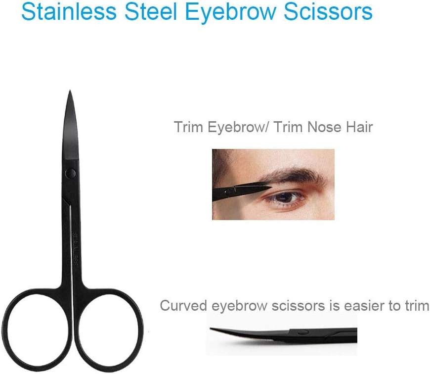 Eyebrow Razor, 5-in-1 Eyebrow Kit, Professional Eyebrow Grooming Set, Eyebrow Trimmer Set for Women and Men, Including Brow Razors Trimmer, Brush, Eyebrow Scissors, Slant Tweezers - Image 4