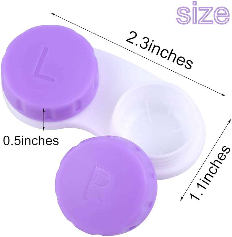 Elcoho 36 Pack Colorful Contact Lens Case Left/Right Contact Lens Soak Storage Contact Lens Travel Container, 4 Colors - Image 2