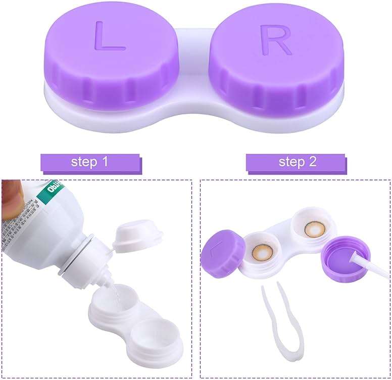 Elcoho 36 Pack Colorful Contact Lens Case Left/Right Contact Lens Soak Storage Contact Lens Travel Container, 4 Colors - Image 3