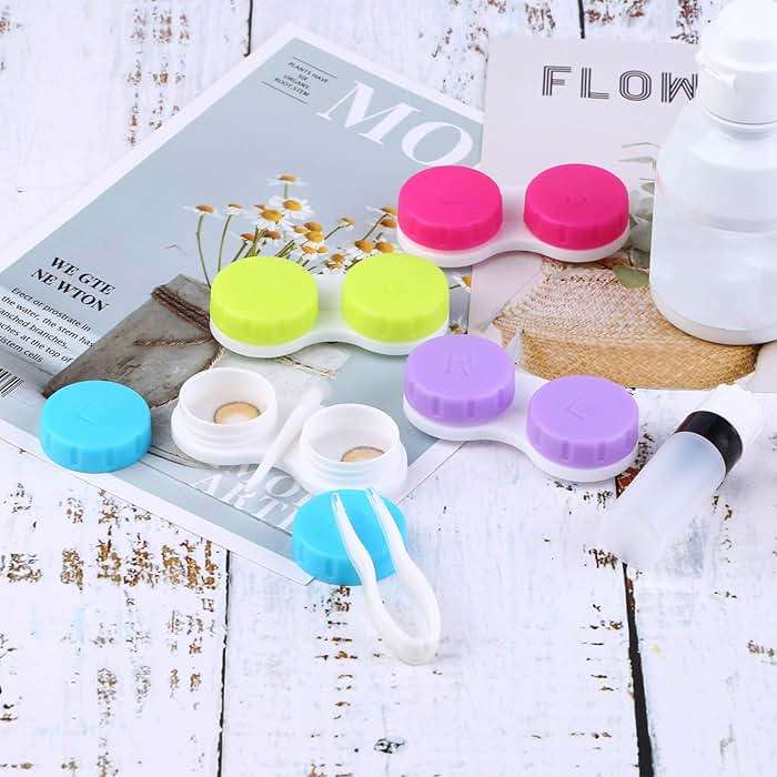 Elcoho 36 Pack Colorful Contact Lens Case Left/Right Contact Lens Soak Storage Contact Lens Travel Container, 4 Colors - Image 7