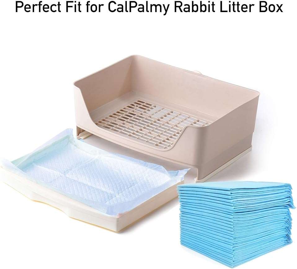 (100 Pads) CalPalmy Ultra Absorbency Pet Toilet Training Pads 18" x 13" Moisture Locking Technology Turns Liquid into Gel - Perfect for Rabbits and Guinea Pigs - Image 3