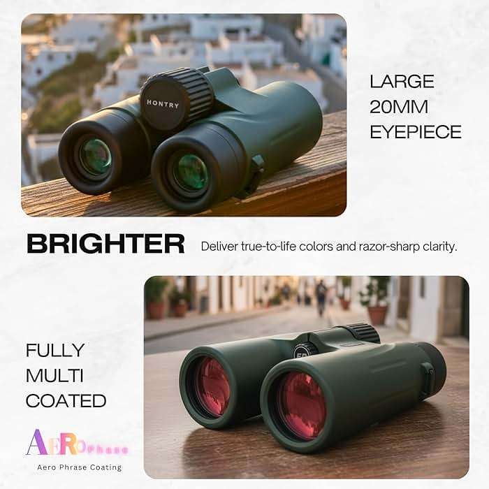 Hontry 8x42 Binoculars with IPX6 Waterproof Protection for Bird Watching, Hunting, Cruise Ship, Travel and Safari - Image 4