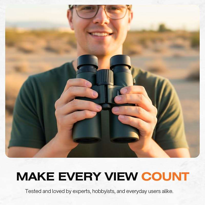 Hontry 8x42 Binoculars with IPX6 Waterproof Protection for Bird Watching, Hunting, Cruise Ship, Travel and Safari - Image 7