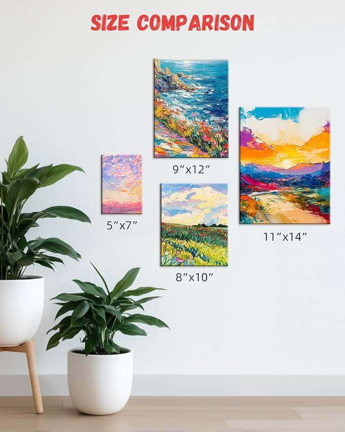 Simetufy Canvas Boards for Painting 52 Pack 8 x 10 Inch Blank Flat Canvas Panels 100% Cotton Pre-Primed for Acrylic & Oil Paint, Art Supplies for Kids & Adults - Image 9