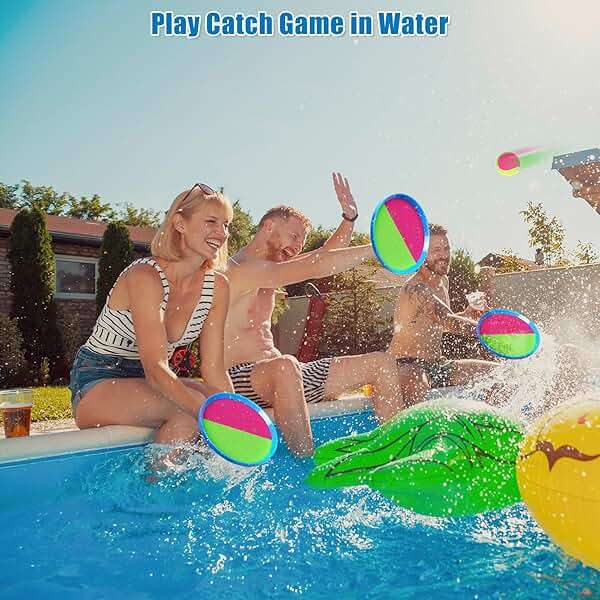 Aywewii Toss and Catch Ball Set Game Kids Outdoor Toys for Beach Pool Yard, Birthday Gift for Boy Girl Ages 3 4 5 6 7 8-12 Year Old, Outside Family Party Camping Games, 6 Paddles 3 Balls & Carry Bag - Image 5