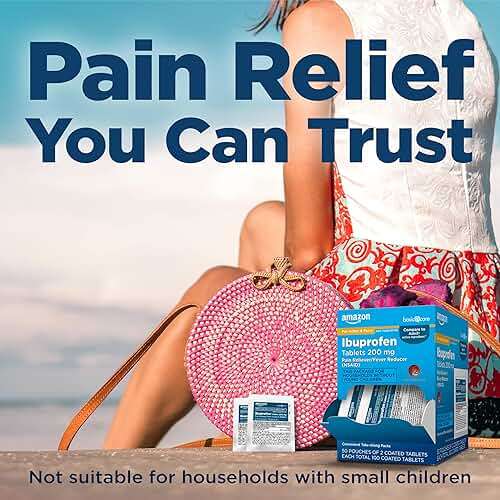Amazon Basic Care Ibuprofen Tablets, 200 mg, Pain Reliever and Fever Reducer, For Headache, Muscular Aches, Arthritis, Backache, Menstrual Pain, 100 Count (Pack of 1) - Image 6